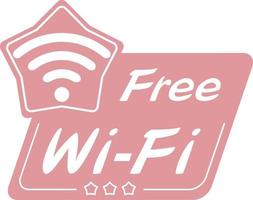 icono de wi-fi gratis de estilo plano. símbolo de red para conexión a Internet. vector