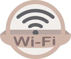 icono de wi-fi de estilo plano. símbolo de red para conexión a Internet. vector