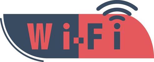 icono de wi-fi de estilo plano. símbolo de red para conexión a Internet. vector