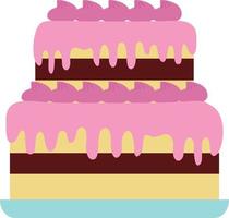 Party Cake icon design, Birthday Cake Element Illustration. vector