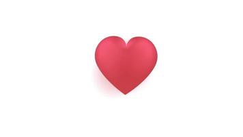 Coração de batimento cardíaco de ilustração animado 3d em arte de doodle adequado para conteúdo de coração vídeo grátis video