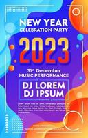 Colorful New Year Celebration Party Poster vector