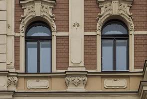 Prague windows closeup photo