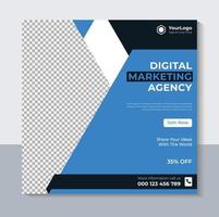 Digital Marketing Agency Banner Design, Business Social Media Post Template, Web Banner, Sale Banner, Pro Vector