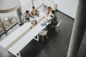 Multiethnic business people working together in the office photo