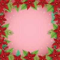 Red Pointsettia Background vector