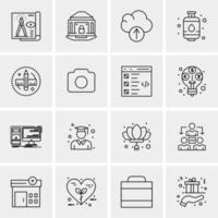 16 Universal Business Icons Vector Creative Icon Illustration to use in web and Mobile Related project