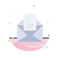 mail contract letter email briefing Flat Color Icon Vector