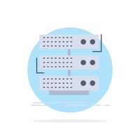 server storage rack database data Flat Color Icon Vector