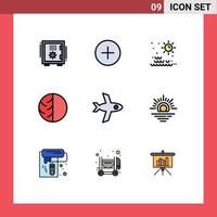 Set of 9 Modern UI Icons Symbols Signs for skin skin sea dry skin dermatologist Editable Vector Design Elements