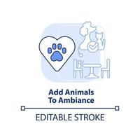 Add animals to ambiance light blue concept icon vector