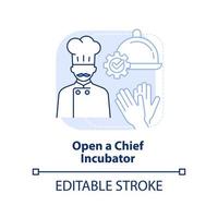 Open chief incubator light blue concept icon vector