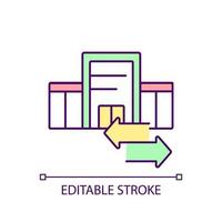 Expanding infrastructure RGB color icon vector