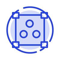 Abstract Design Online Blue Dotted Line Line Icon vector