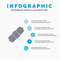 Rope Pack Set Blue Infographics Template 5 Steps Vector Line Icon template
