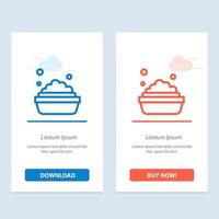 Bowl Cleaning Washing  Blue and Red Download and Buy Now web Widget Card Template vector