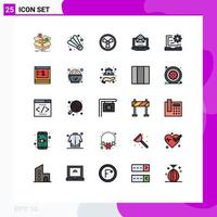 25 Creative Icons Modern Signs and Symbols of develop app biohazard open laptop Editable Vector Design Elements