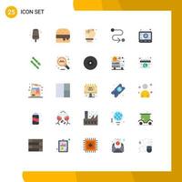 25 Creative Icons Modern Signs and Symbols of online bamboo spanner laptop computer Editable Vector Design Elements