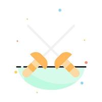 Fencing Sabre Sport Abstract Flat Color Icon Template vector