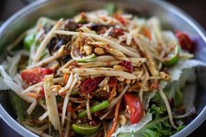 Close up papaya salad photo