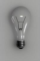 light bulb is shown on a wall. Generative AI. photo