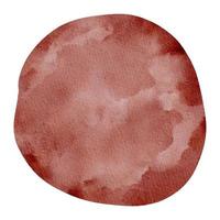 círculo de fondo de mancha de pintura de acuarela pastel marrón foto