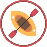 Canoe Vector Icon Design