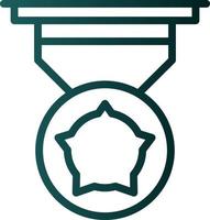 Gold Medal Vector Icon Design