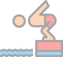 Diving Vector Icon Design