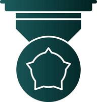 Gold Medal Vector Icon Design