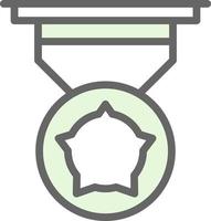 Gold Medal Vector Icon Design