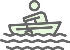 Rowing Vector Icon Design