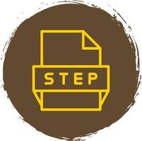 Step File Format Icon vector