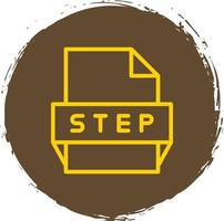 Step File Format Icon vector