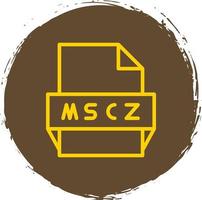 icono de formato de archivo mscz vector