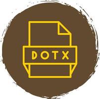 Dotx File Format Icon vector