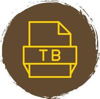 icono de formato de archivo tb vector