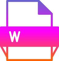 Wpd File Format Icon vector