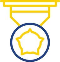 Gold Medal Vector Icon Design