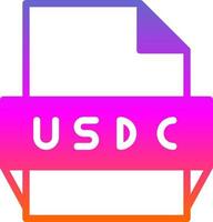 icono de formato de archivo usdc vector