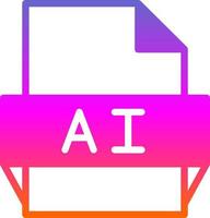 Ai File Format Icon vector