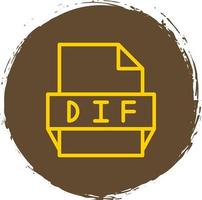 Dif File Format Icon vector