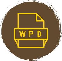 icono de formato de archivo wpd vector