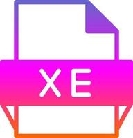 Xe File Format Icon vector