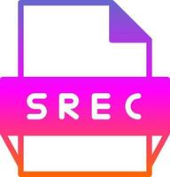 icono de formato de archivo srec vector