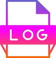 Log File Format Icon vector