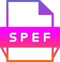 Spef File Format Icon vector