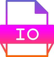 Io File Format Icon vector