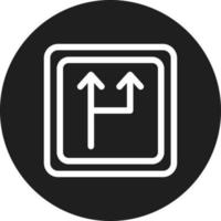 Road Split Vector Icon Design