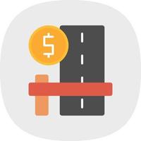 Toll Road Vector Icon Design